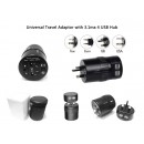 Universal Travel Adaptor With 3.1Ma 4USB Hubs